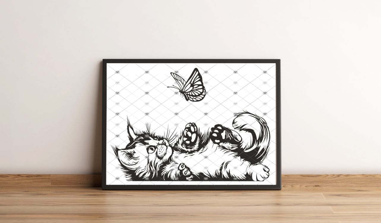 Kitten Print, Cat Custom Print, Personalised Wall Art